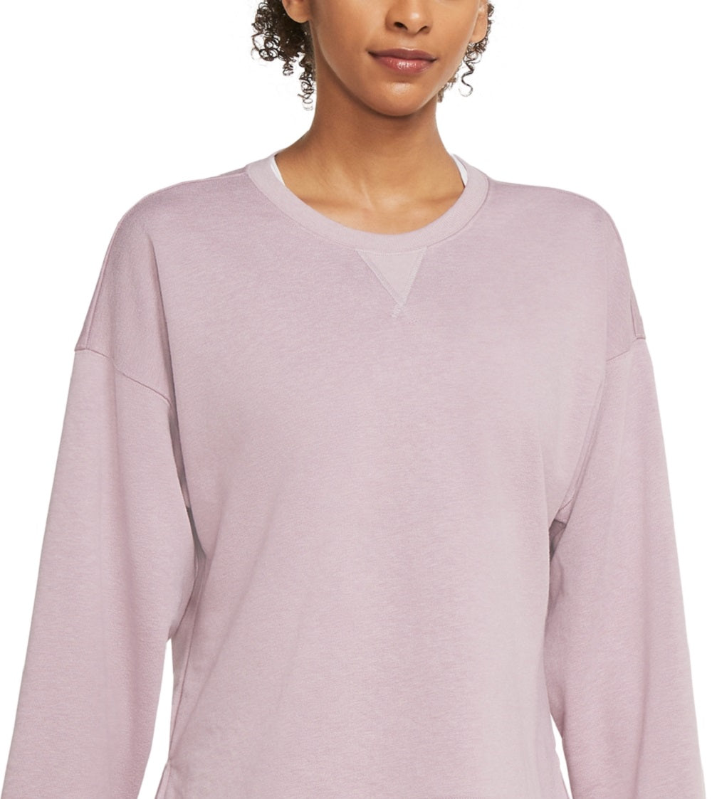 Moletom Nike Yoga French Terry Feminino Roxo Tamanho Médio