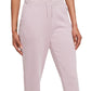 Calça de moletom Nike Yoga French Terry Jogger feminina rosa tamanho grande