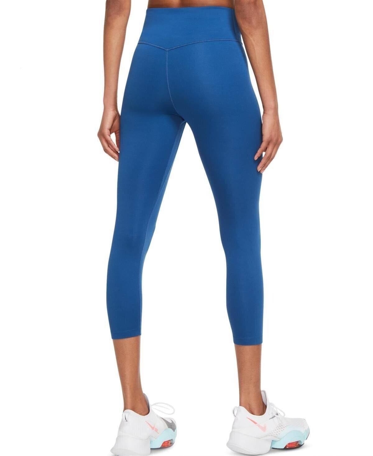 Leggings curtas Nike femininas, azul, tamanho 2X