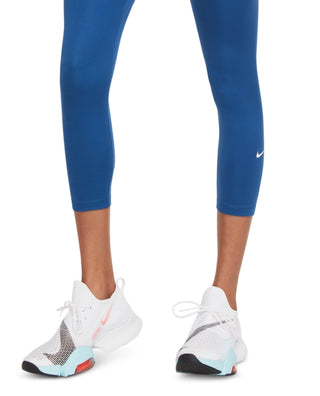 Leggings curtas Nike femininas, azul, tamanho 2X