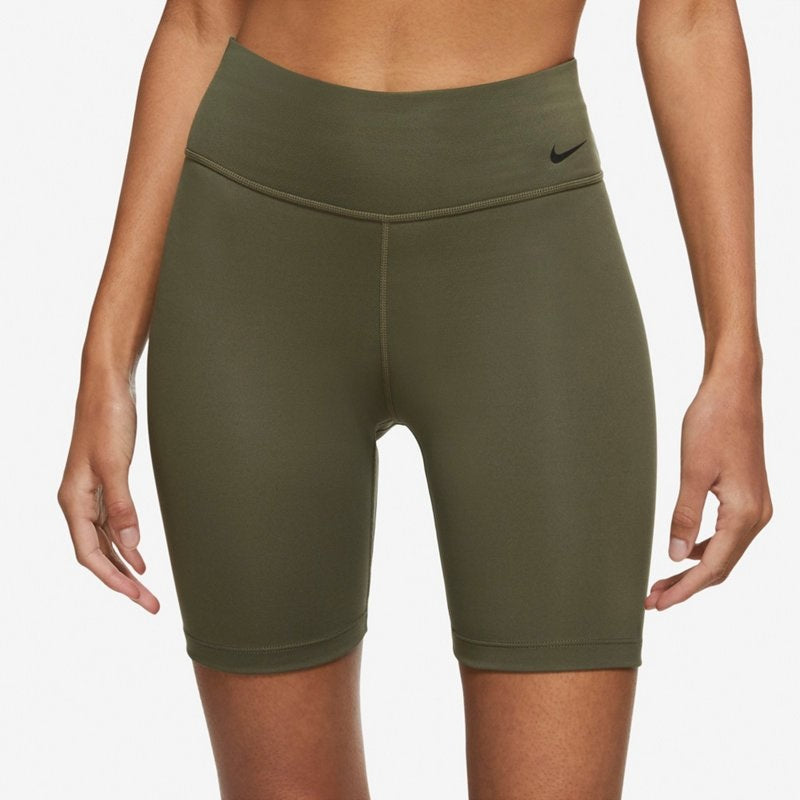 Shorts de ciclismo Nike feminino de cintura média 7, verde, tamanho 2XL
