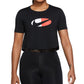Top curto Nike Dri Fit One feminino, preto, tamanho pequeno