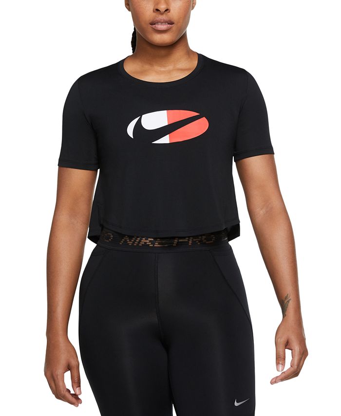 Top curto Nike Dri Fit One feminino, preto, tamanho pequeno