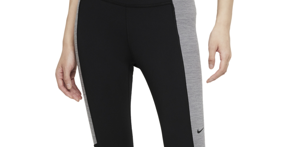 Legging Nike Dri Fit One Colorblocked 7/8 Feminina Preta Tamanho Grande