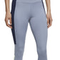 Legging Nike Dri Fit One Colorblocked 7/8 Feminina Azul Tamanho XS