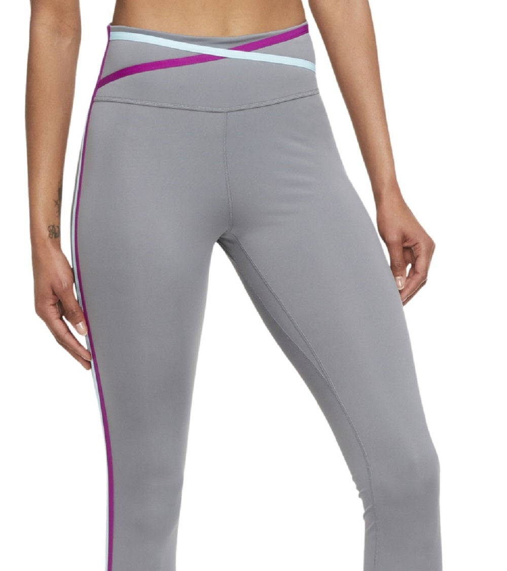 Legging Nike Dri Fit One Mid Rise 7/8 Tapered Feminina Cinza Tamanho Grande