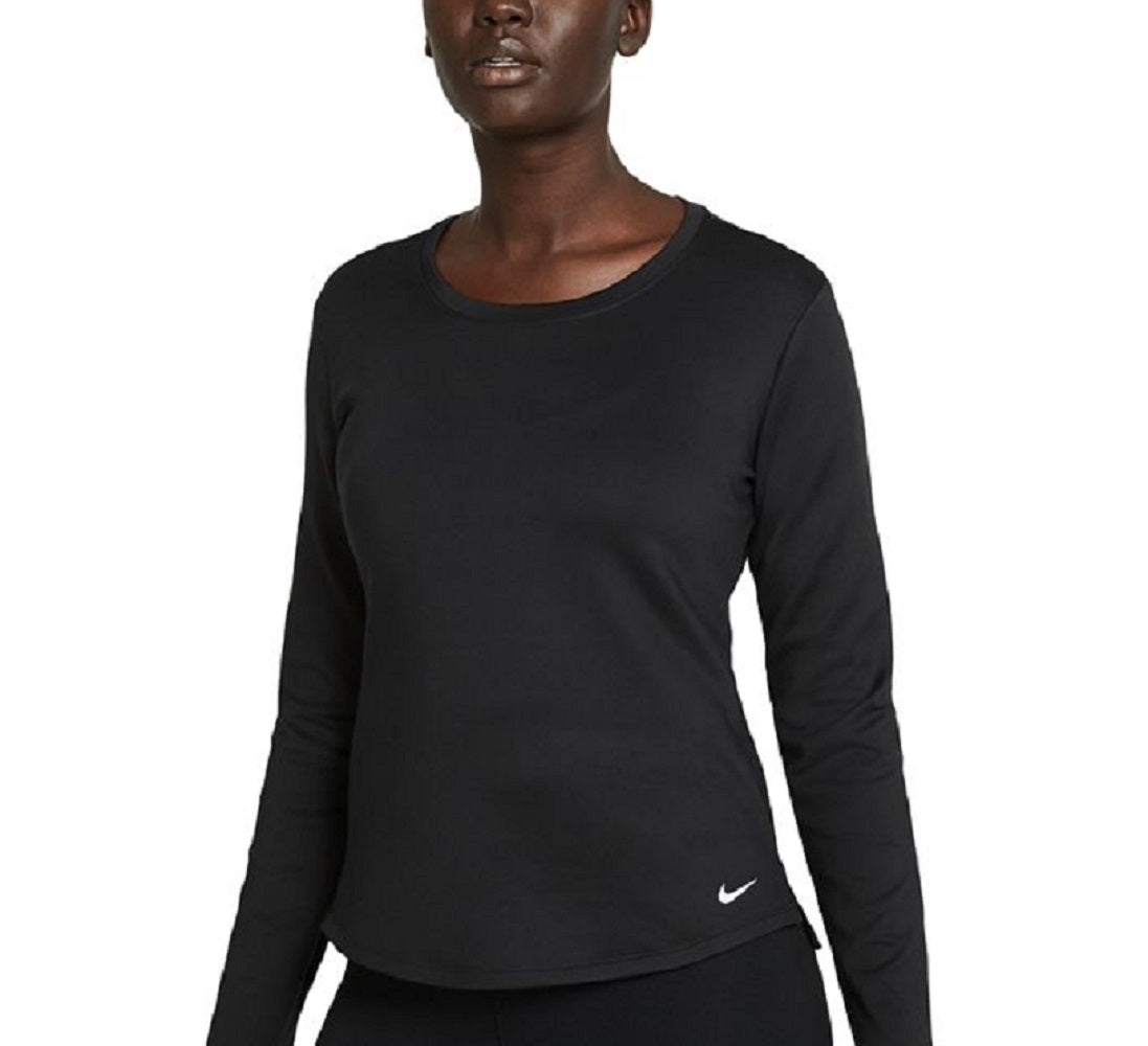 Camisa Nike Therma Fit Manga Longa Feminina Preta Tamanho Médio