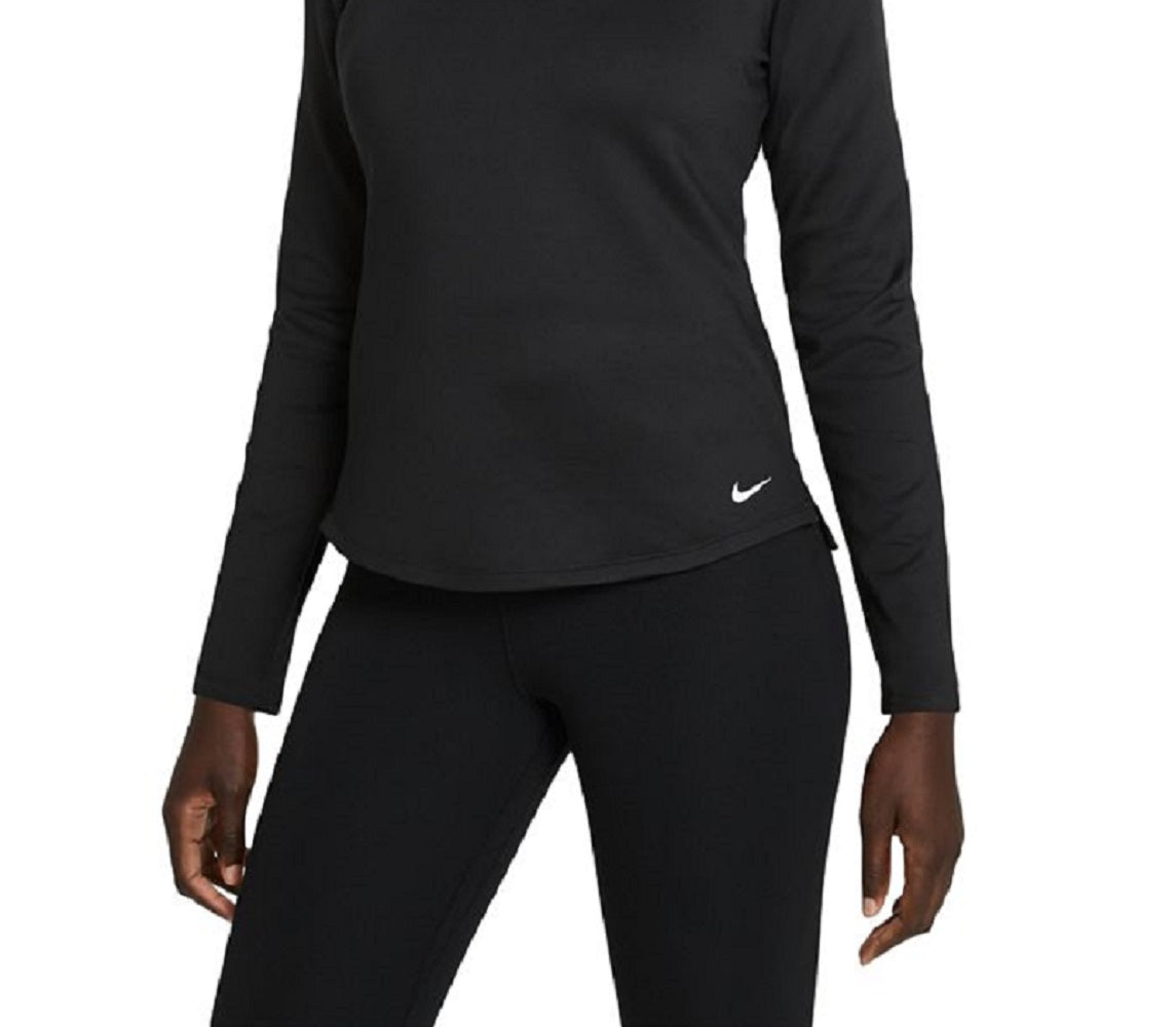 Camisa Nike Therma Fit Manga Longa Feminina Preta Tamanho Médio