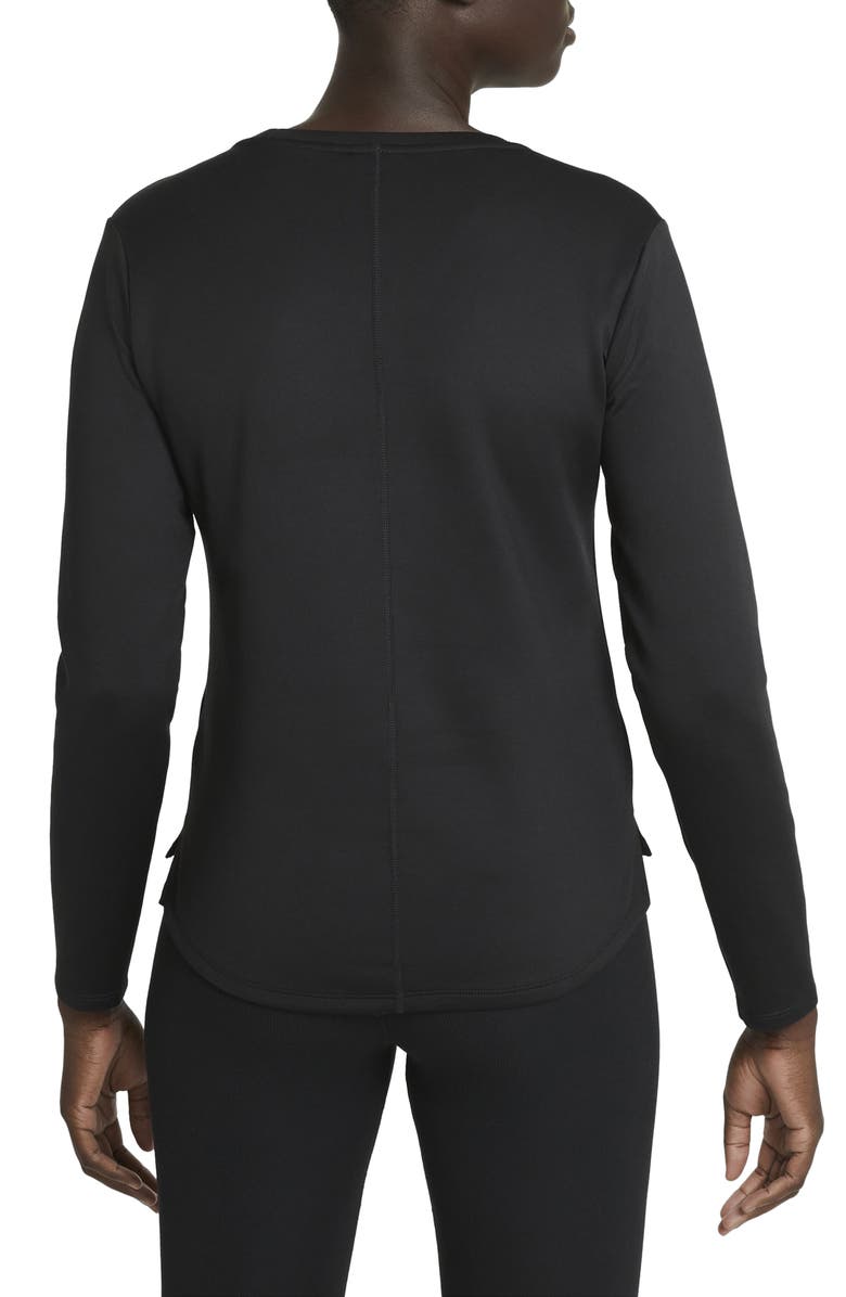 Camisa Nike Therma Fit Manga Longa Feminina Preta Tamanho Grande