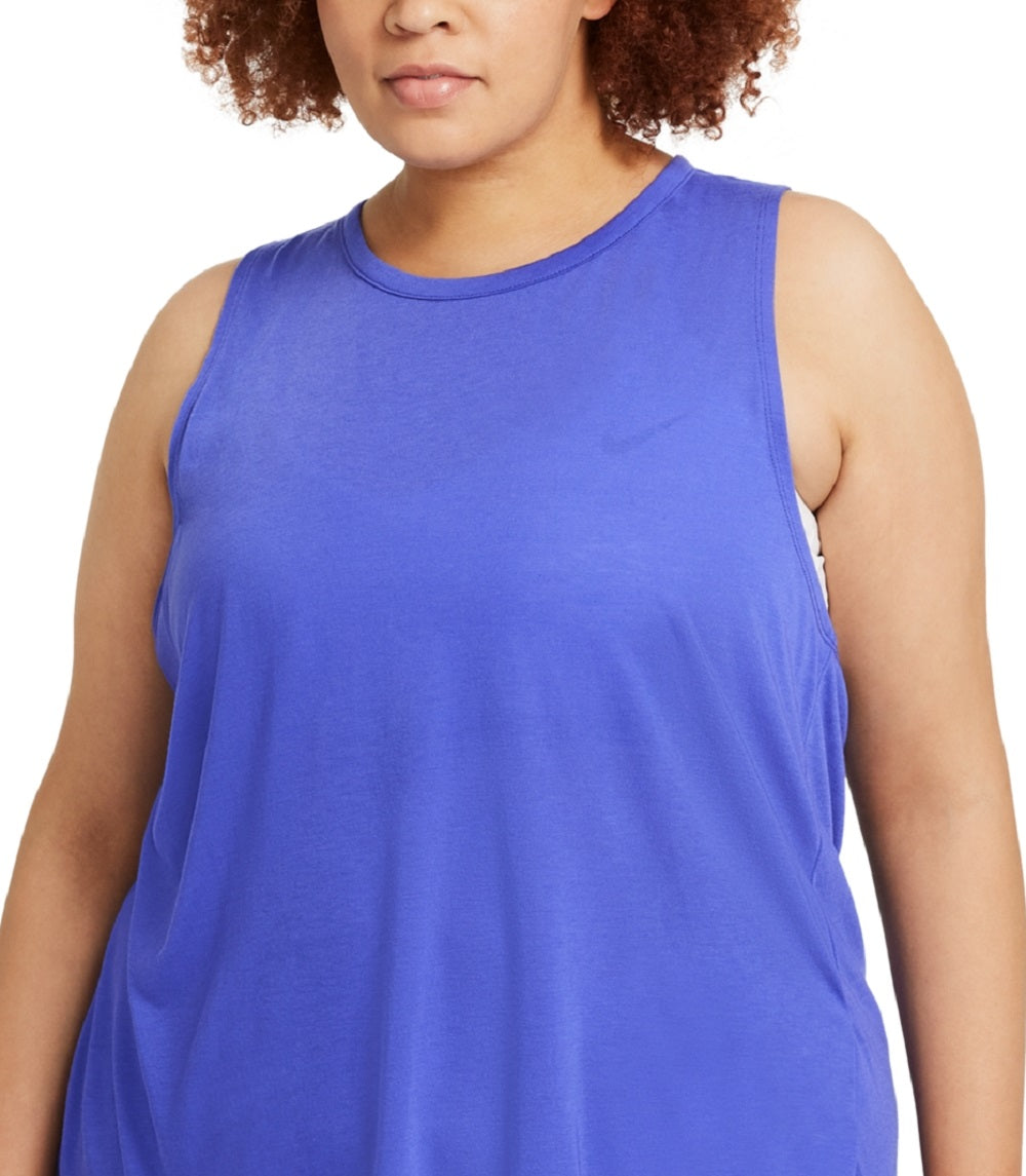 Regata Nike Yoga Dri Fit Crossback Feminina Azul Tamanho XS