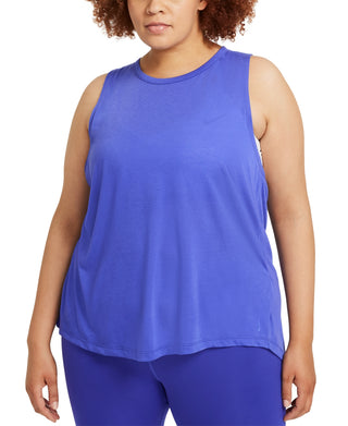 Regata Nike Yoga Dri Fit Crossback Feminina Azul Tamanho XS