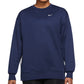 Camiseta de treino Nike Therma-fit Fleece feminina - Azul-marinho meia-noite, tamanho GG