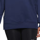Camiseta de treino Nike Therma-fit Fleece feminina - Azul-marinho meia-noite, tamanho GG