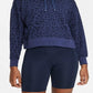 Moletom Nike Dri-FIT Get Fit Feminino com Capuz Estampado e Manga Longa Azul Tamanho Grande