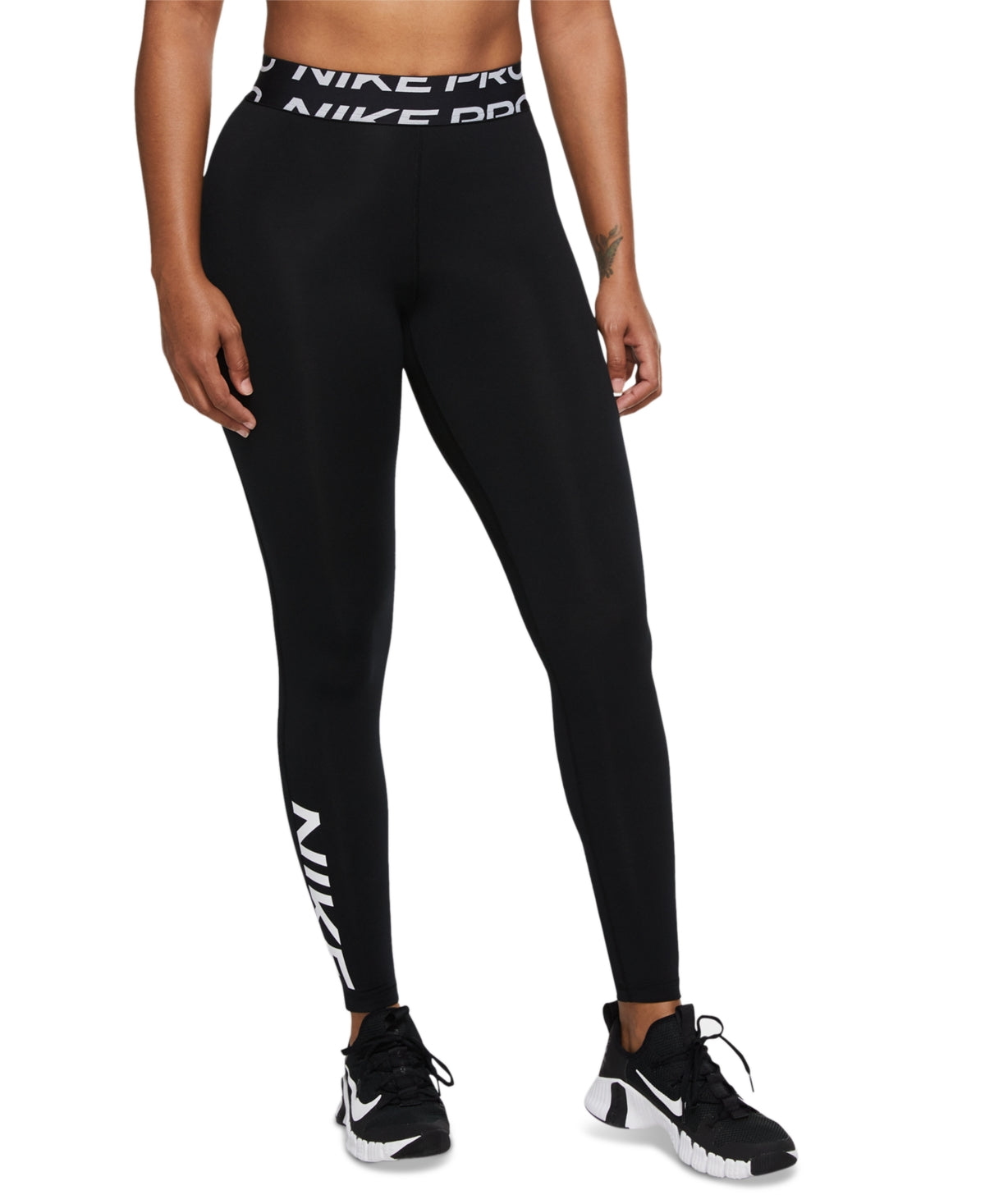 Legging Nike Pro Dri Fit Graphic Feminina Preta Tamanho Médio