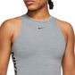 Top curto Nike Pro Dri Fit feminino cinza tamanho GG