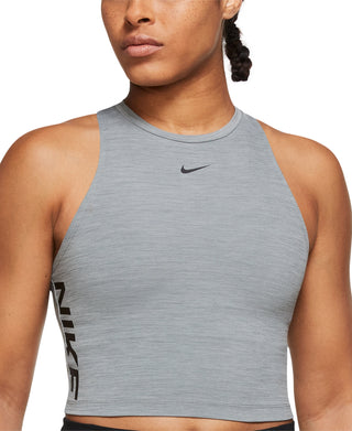 Top curto Nike Pro Dri Fit feminino cinza tamanho GG