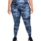 Legging Nike Feminina Cintura Média Camuflada Azul Tamanho 3X