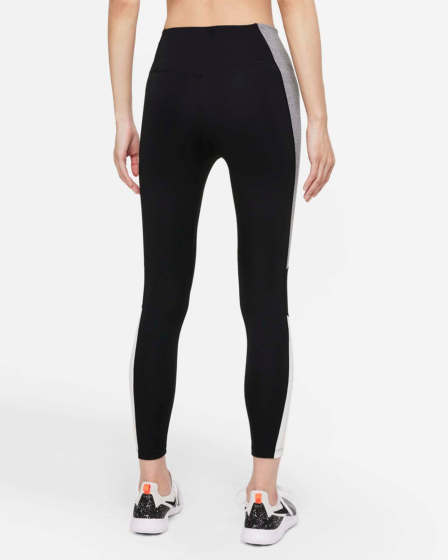 Calça Nike Feminina Color Block Cintura Média 7/8 Preta Tamanho 1X