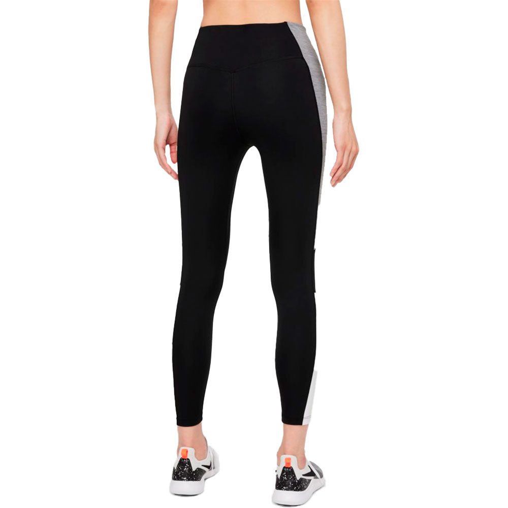 Calça Nike Feminina Color Block Cintura Média 7/8 Preta Tamanho 2X
