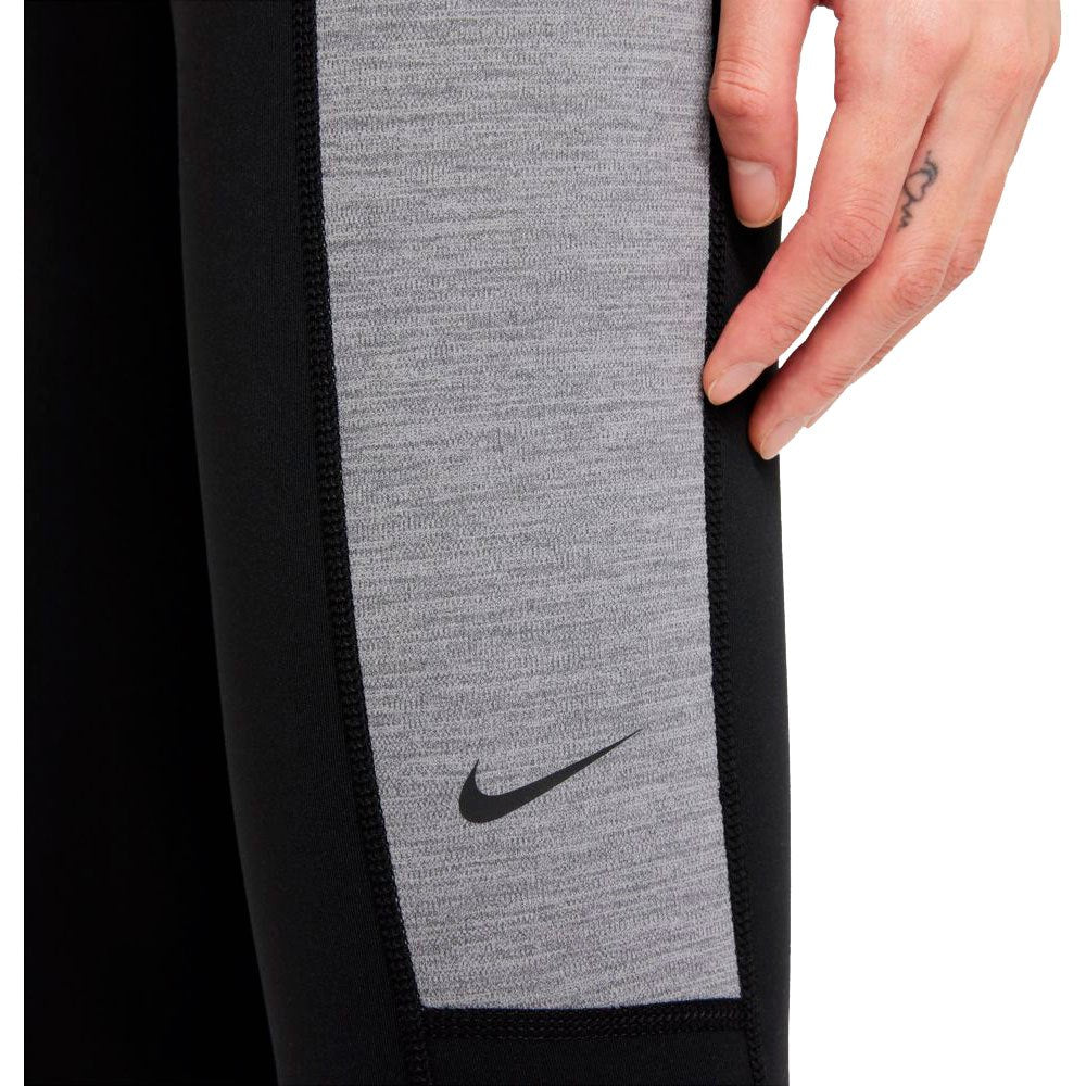 Calça Nike Feminina Color Block Cintura Média 7/8 Preta Tamanho 2X