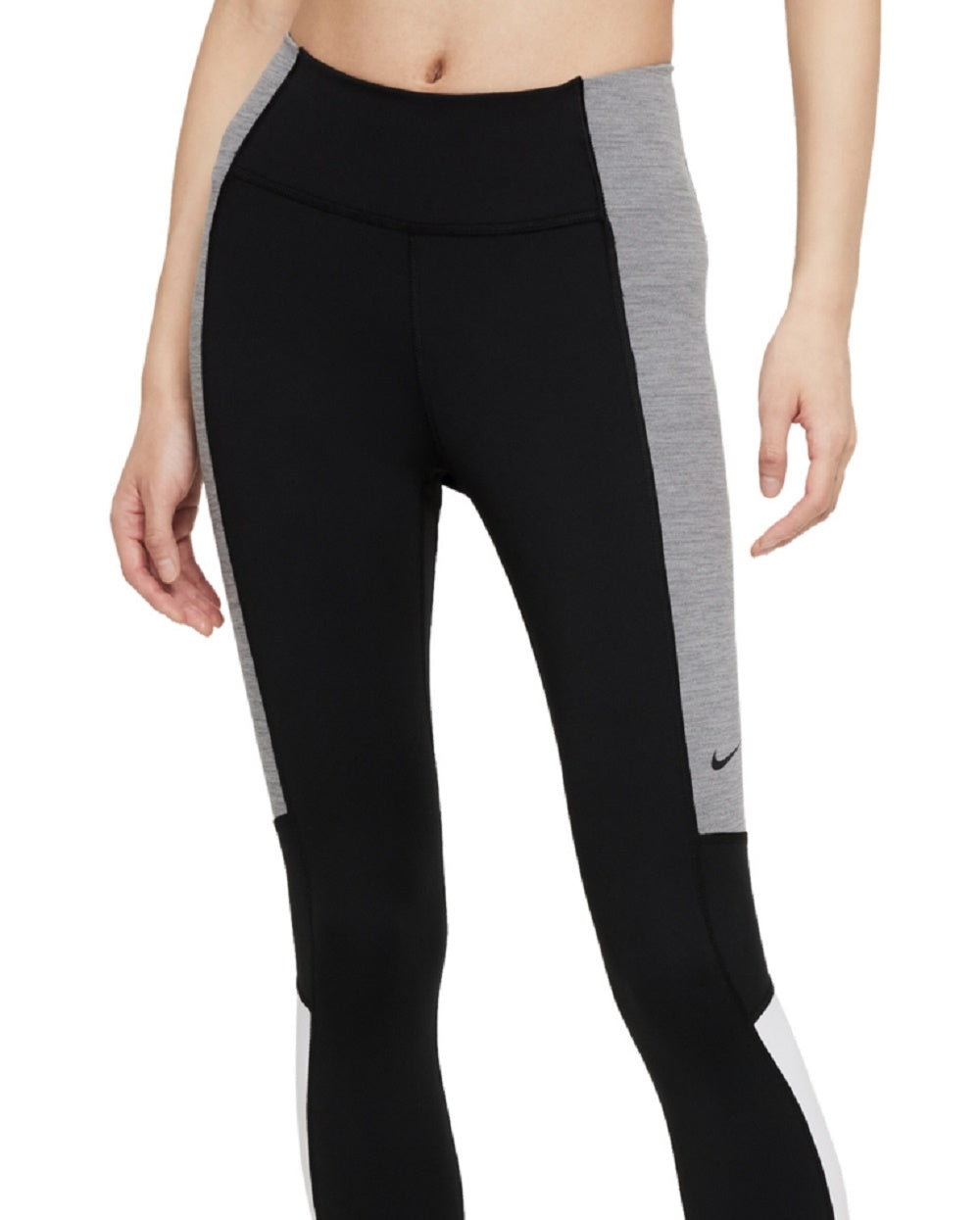 Calça Nike Feminina Color Block Cintura Média 7/8 Preta Tamanho 3X