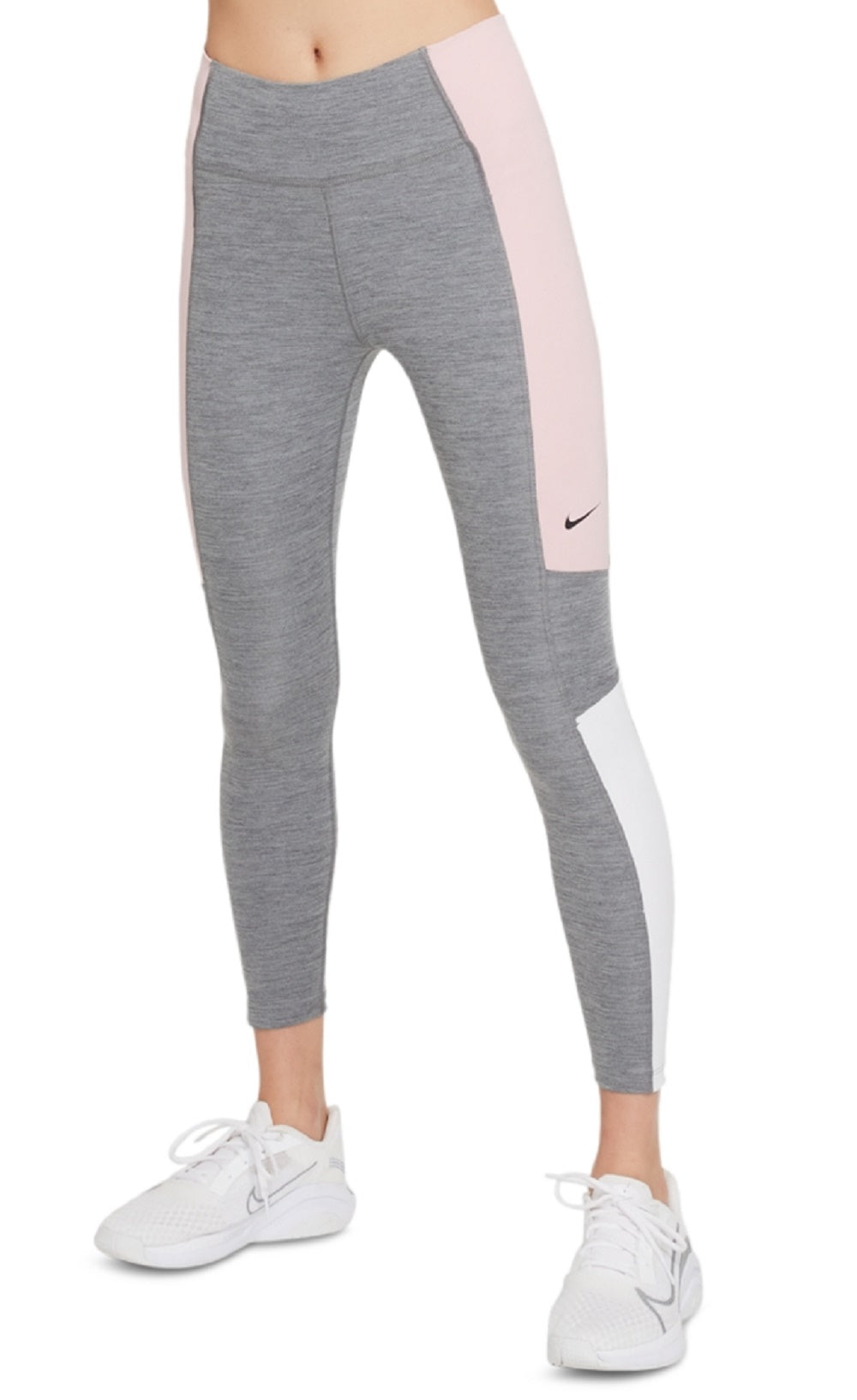 Calça Nike Feminina Color Block Cintura Média 7/8 Cinza Tamanho 3X