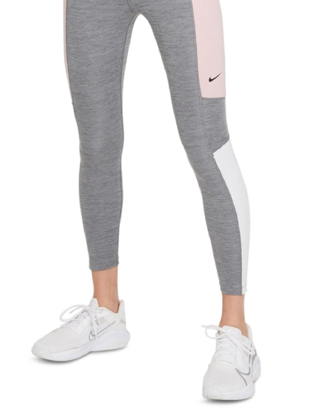 Calça Nike Feminina Color Block Cintura Média 7/8 Cinza Tamanho 3X
