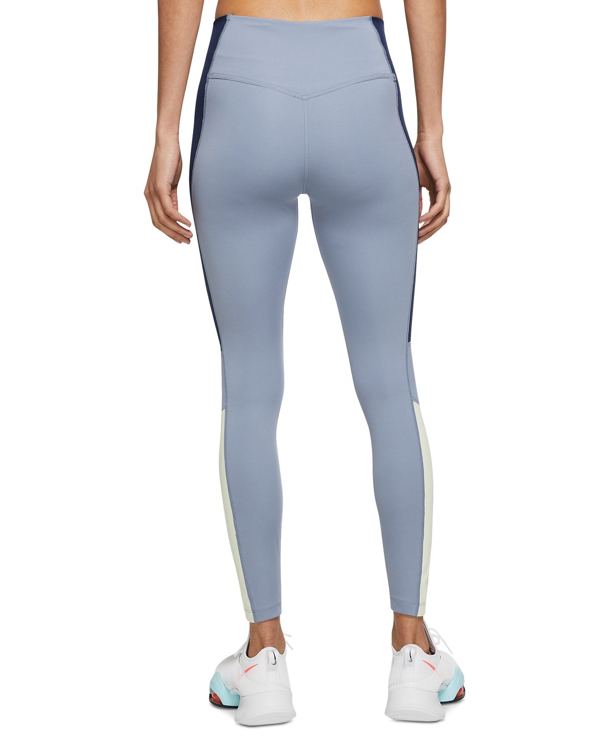 Calça Nike Feminina Color Block Cintura Média 7/8 Azul Tamanho 3X