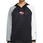 Moletom com capuz Nike Fleece Color Block para treino feminino, preto, tamanho 1X