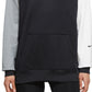 Moletom com capuz Nike Fleece Color Block para treino feminino, preto, tamanho 1X