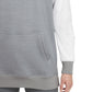 Moletom com capuz Nike Therma Fit Fleece Color Block para treino feminino, cinza, tamanho 1X
