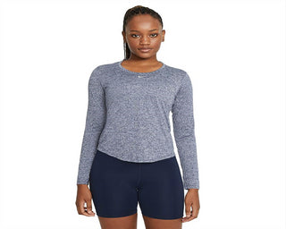 Camiseta Nike Plus Dri FIT One Standard Fit Feminina Azul Tamanho 3X