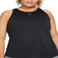 Camiseta regata Nike Dri FIT One Standard Fit feminina, preta, tamanho 1X