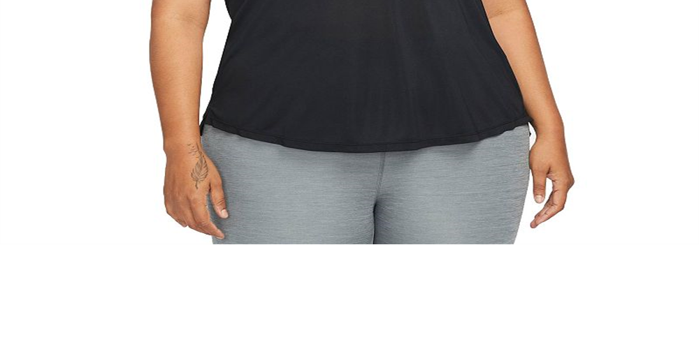 Camiseta regata Nike Dri FIT One Standard Fit feminina, preta, tamanho 1X