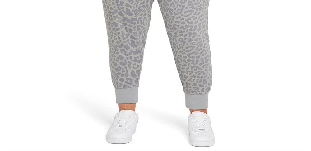 Calça de treino estampada Nike Women's Plus Dri FIT Get Fit cinza, tamanho 3X