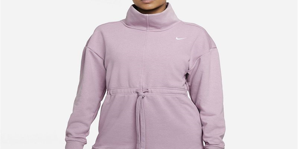 Blusa de treino Nike Plus Dri FIT Get Fit feminina, roxa, tamanho 1X