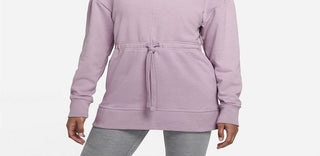 Blusa de treino Nike Plus Dri FIT Get Fit feminina, roxa, tamanho 1X