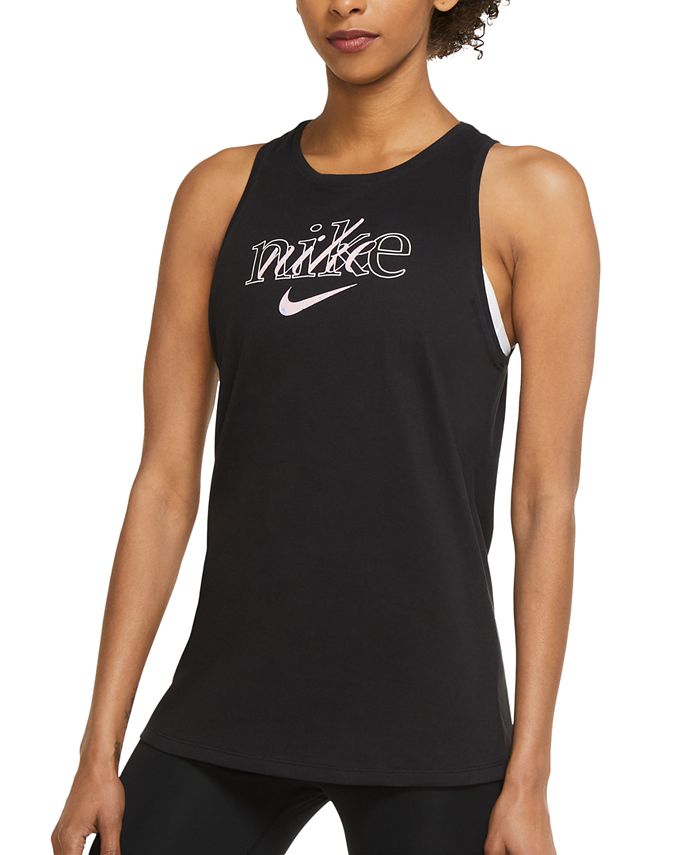 Regata Nike Dri Fit Graphic Training Feminina Preta Tamanho X-S