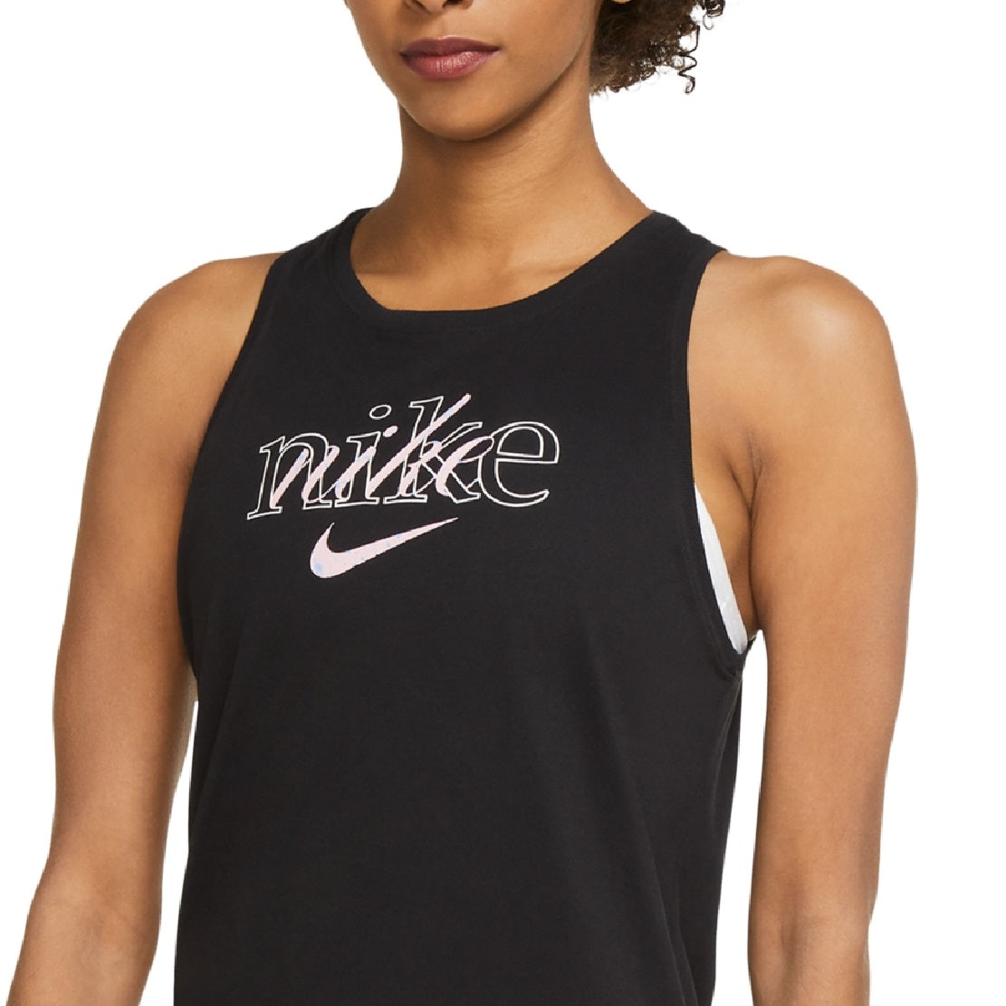 Regata Nike Dri Fit Graphic Training Feminina Preta Tamanho P