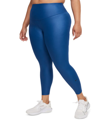 Legging Nike Feminina Cintura Média 7/8 Couro Sintético Azul Tamanho 1X