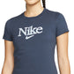 Camiseta Nike Feminina Algodão Estampada Azul Tamanho 1X