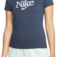 Camiseta Nike Feminina Algodão Estampada Azul Tamanho 1X