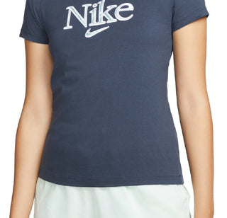 Camiseta Nike Feminina Algodão Estampada Azul Tamanho 1X
