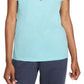 Camiseta Nike Feminina Algodão Estampada Azul Tamanho 1X