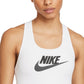 Sutiã esportivo Nike Dri Fit Swoosh Futura Mid Impact feminino, branco, tamanho X-G