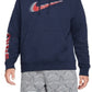 Moletom com capuz Nike Americana Dual Logo Masculino Azul Tamanho Médio