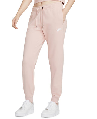 Calça de moletom Nike Sportswear Essential Fleece feminina, comprimento total, rosa, tamanho grande