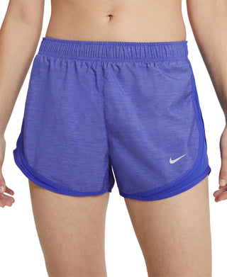 Shorts de corrida Nike Dri Fit Solid Tempo feminino, azul, tamanho extragrande