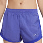 Shorts de corrida Nike Dri Fit Solid Tempo feminino, azul, tamanho extragrande